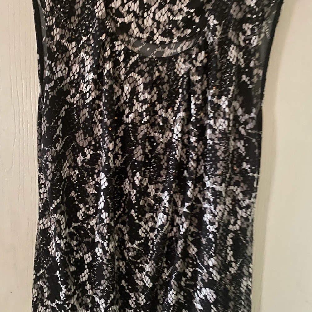 Alfani Monochrome Abstract Print Blouse